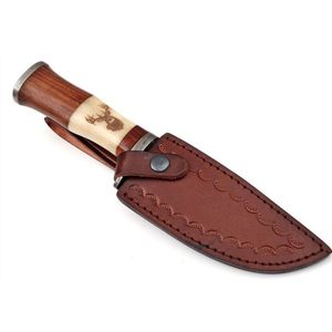 Couteaux Bowie robustes pour l'extérieur avec lame fixe tranchante et manche en bois massif pour le camping, la chasse, la randonnée et usage général - Product Image 2