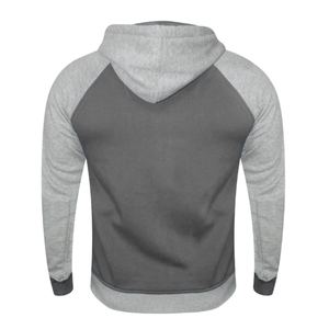 Sweat à capuche zippé gris haut de gamme personnalisé pour homme, en molleton de coton, coupe classique, manches décontractées, motif uni, séchage rapide, écologique - Product Image 2