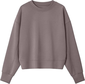 Sudadera Corta de Algodón con Logotipo Personalizado para Mujer, Sudadera Holgada Lisa para Mujer, Sudaderas Cortas Personalizadas para Mujer - Product Image 1