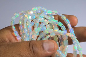 Authentic Ethiopian Opal <b>Cushion</b> Beads 4-7mm Size Welo Shiny <b>Rainbow</b> Flashy Opal 16 Inch Beads At Wholesale Suppliers - Product Image 3
