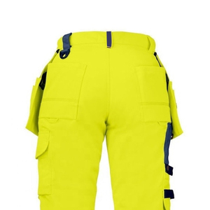 OEM Hi Vis Mechanic Workwear Trousers 13.75 Oz. Heavyweight Denim Mid Waist High Visibility Anti-static Plus Size Jogger Men - Product Image 3