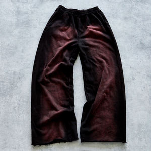 2026 Custom Outdoor Wholesale Sun Faded Vintage <b>Men's</b> Distressed Pants Straight <b>Flare</b> Sweatpants Baggy Outwear Washed Sweat Pant - Product Image 1