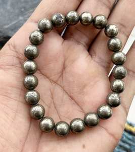 Pulsera de Piedras Preciosas de Pirita Natural para Hombre y Mujer, Hecha a Mano, Cuentas de Cristal Curativas, Riqueza, Confianza, Protección, Feng Shui, Reiki - Product Image 2