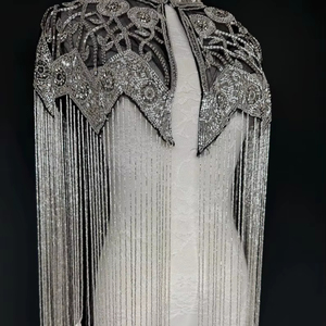 Flecos de Cuentas de Vidrio de 15 cm para Decoración de Pantallas de Lámparas, Cortinas y Vestidos - Product Image 1