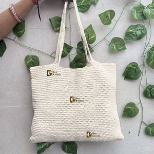 Nouvel arrivage de sacs de plage en paille de style bohème pour femmes, sac à main en crochet, sac à bandoulière en macramé pour l'été - Product Image 1