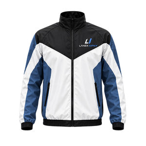 Custom White Black Blue Windbreaker <b>Jacket</b> Lightweight Waterproof Sports <b>Jacket</b> <b>Men</b> Running Training Outdoor Zip Up Windbreaker - Product Image 1