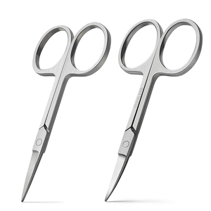 Ciseaux à ongles professionnels en acier inoxydable, noirs, droits, pour cuticules, haute précision, pour salons de beauté, vente en gros - Product Image 2