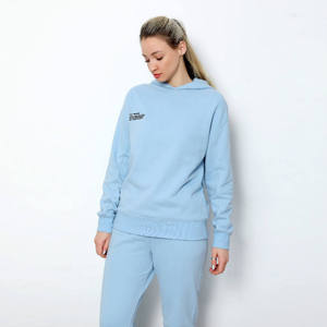 Custom Women's <b>Tracksuits</b> Heavy Weight 500 GSM 350 GSM <b>Polyester</b>/Cotton Fleece Embroidered Oversized Hoodie Shorts - Product Image 2