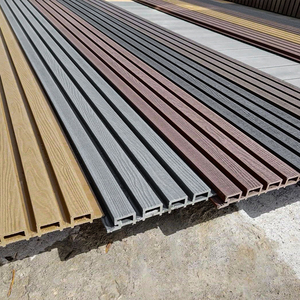 Prix d'usine, panneaux muraux extérieurs en <span class=keywords><strong>PVC</strong></span> imperméable, décoratifs, rainurés, composites WPC, revêtement mural 3D - Product Image 1