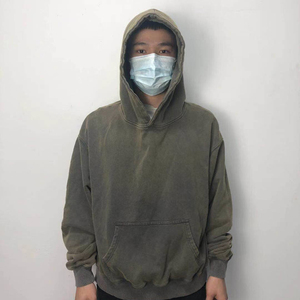 Sudadera con Capucha Unisex Personalizada, Manga Larga, Tejido Grueso, Estampado Completo, Casual, con Logotipo Bordado en el Dobladillo, Lavado Ácido, Transpirable, 100% - Product Image 2