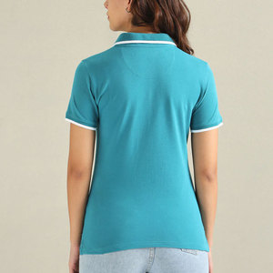 Polo <b>T</b>- Shirt Made With Best Material Women Polo Shirt for Adult Women Breathable Solid Color Casual Polo Shirt - Product Image 2