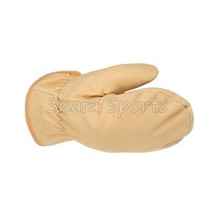 Gants en cuir double face en peau de mouton bouclée, couleur vin rouge, chauds pour l'hiver, en promotion, avec support d'échantillon - Product Image 2