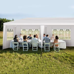 Carpa para Fiestas al Aire Libre de 10x30 Pies con 8 Paredes Laterales Extraíbles, Toldo Impermeable de PVC y Poliéster, Gazebo para Bodas - Product Image 3