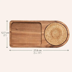Bandeja de acacia para tiendas boutique, bandeja de acacia para tiendas de regalos, bandeja de acacia para tiendas de artesanías, bandeja de acacia para tiendas de productos orgánicos - Product Image 2