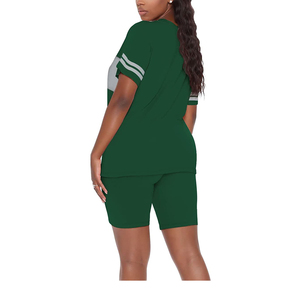 OEM ODM Custom Logo Women's Two Piece Strapless Casual <b>Set</b> Solid <b>Knitted</b> Polyester Cotton Summer Fashion Crop Top Knee-Length - Product Image 6