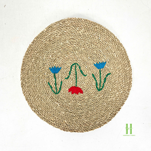 TOP SELLING Rustic Boho Style Seagrass Woven <b>Placemat</b> <b>Round</b> Handcrafted Straw Table Mat for Wedding and Home Decor - Product Image 3