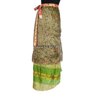 Designer Print Wrap Long <b>Skirt</b> <b>Boho</b> Stylish Multi Color Summer Wear Comfortable Fashion <b>Boho</b> Hippie Free Size Gypsy Women Ladies - Product Image 3