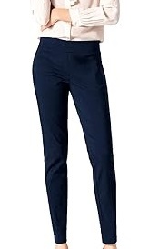Pantalones de Vestir para Mujer, Color Bronceado Sólido, Largos hasta el Tobillo, Ajustados, de Cintura Media, Frente Plano, Transpirables, para Oficina - Product Image 3