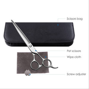 Últimas Tijeras de Acero Inoxidable para Cortar el Pelo con Apoyo para los Dedos, Tijeras de Peluquería Canina al por Mayor con Acabado Espejo - Product Image 6