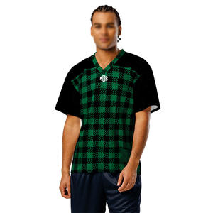 Maillot de football américain unisexe tendance Y2K personnalisé à carreaux, T-shirt en maille respirante, tenue d'équipe, fabrication OEM, marque privée, fabricant en gros, USA - Product Image 6