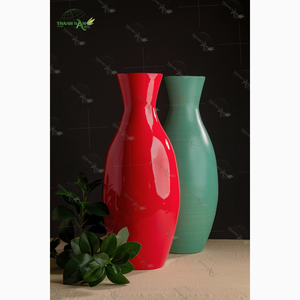 Jarrón de madera de bambú ecológico minimalista, artículo decorativo único para el hogar - Product Image 2