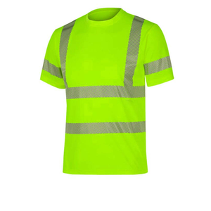 Camiseta de Trabajo Reflectante de Alta Visibilidad para Hombre, Verde, Poliéster, Ropa de Seguridad - Product Image 3