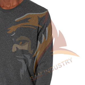 เสื้อยืดคอกลมแขนยาวแบบแห้งเร็ว พิมพ์ลายแบบซับลิเมชั่นตามสั่ง OEM ODM ระบายอากาศได้ดี เป็นมิตรกับสิ่งแวดล้อม - Product Image 3