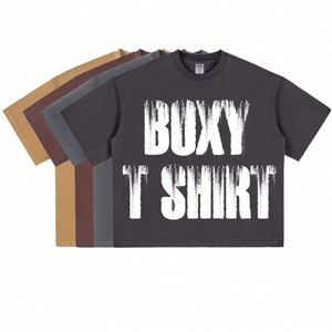 เสื้อยืดโอเวอร์ไซส์ทรงครอปคุณภาพสูงสำหรับผู้ชาย ผ้าฝ้าย 100% 260gsm คอกลม พิมพ์ลายซิลค์สกรีน - Product Image 1
