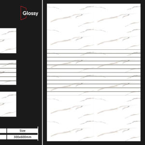 Azulejos de Porcelana Brillante de Alta Durabilidad 300X600MM, Ideales para Proyectos de Construcción Modernos que Buscan un Estilo Equilibrado y Funcional - Product Image 1