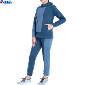 Top Quality Hot Selling Fashion Comfortable Breathable Durable Quality Women's Color Blocking Hooded Tracksuit Two-Piece Set - Product Image 4
