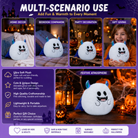 Boneka Labu Halloween Lucu dan Menyeramkan dari Bahan Polyester, Boneka Kelelawar, Figur Hantu untuk Hadiah Liburan Anak-anak