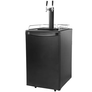 Dispenser di Birra a Doppio Rubinetto da 32 Pollici con Kegerator Refrigeratore e Scaldabirra, Ripiani per Bombole CO2 e Vassoio Raccogligocce - Product Image 5