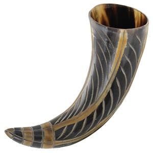 M.I.G. en Oferta Jarra Vikinga Vintage Hecha a Mano con Cuerno de Búfalo Natural, Pulida, Ecológica, para Cerveza y Vino - Product Image 1