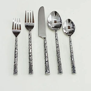 Ensemble de vaisselle en acier inoxydable robuste au design moderne, compatible lave-vaisselle, pour restaurant, hôtel, traiteur, cuisine, banquet, mariage - Product Image 1
