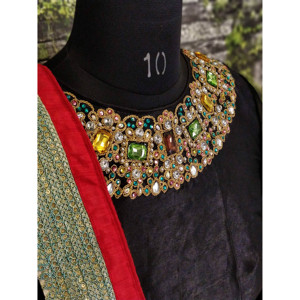Beautiful for Floral Printed Silk <b>Semi</b>-Stitched Wedding Lehenga Choli with Dupatta 2000g - Product Image 3