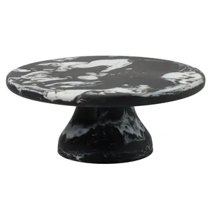Support à gâteau rond en résine écologique fait main en 3 parties pour les fêtes d'anniversaire, les mariages, les hôtels, design moderne, haute qualité - Product Image 5