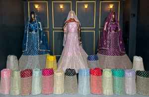 Trending Net Choli con Heavy Mirror Shisha Work Dori Bordado y Jarkan Stones Disponible en 10 Diseños Únicos y 20 Colores - Product Image 3