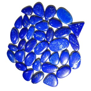 Vente en gros de pierres précieuses naturelles Lapis Lazuli de qualité AAA+, taille poire, percées, pour bijoux de guérison, 20-45mm, certifiées par un tiers - Product Image 6