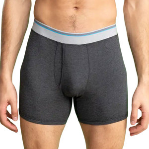 Calzoncillos Boxer de Algodón y Elastano para Hombre, Marca Privada Personalizada, Cintura Elástica Transpirable, Costuras Duraderas, Ajuste Cómodo para Uso Diario - Product Image 1
