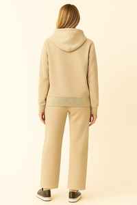 Conjunto de Sudadera con Capucha y Pantalones Deportivos Vintage con Lavado Ácido Personalizado, Ropa Deportiva Urbana con Bordado Rosa para Mujer - Product Image 4