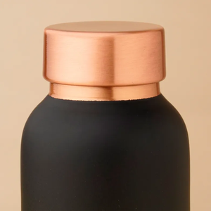 Premium Black-to-Yellow Ombre <b>Copper</b> Water <b>Bottle</b> Two-Tone Gradient <b>Copper</b> <b>Drinking</b> <b>Bottle</b> for Wellness - Product Image 1