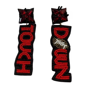 CRYSTAL CRAFT High Quality <b>Embroidery</b> Beaded Earrings Fashion Jewelry Multi Beads Custom Size for Girls and Women Gift Earring - Product Image 3