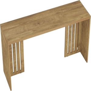 Table de bar rectangulaire en bois avec design soigné, table à manger uniquement - Product Image 6