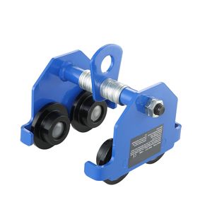 Carrello Manuale con Capacità di Carico di 500 kg/0,5 Tonnellate, Quattro Ruote Regolabili, Larghezza Flangia a I da 2,5-5 Pollici, Carrello a Doppia Trave - Product Image 1