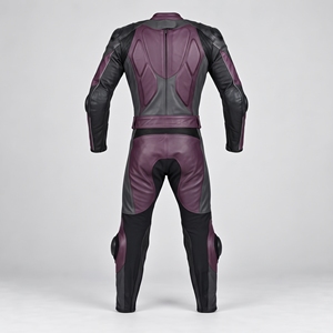 Traje de Motocicleta de Cuero Negro Ligero de Alto Rendimiento de Secado Rápido para Carreras en Pista, Conducción en Calle y Uso Diario en Carretera - Product Image 5