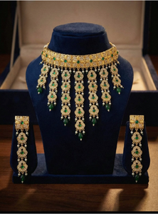 Indan Wholesale 2026 Latest Fashion Traditional Gold Plated <b>Pearl</b> Choker Necklace <b>Set</b> for Women Wedding Engagement Anniversary - Product Image 3