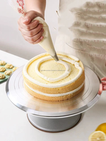 Support tournant pour décoration de gâteaux en aluminium de haute qualité, réutilisable et compatible micro-ondes, fourni par une usine d'outils de pâtisserie