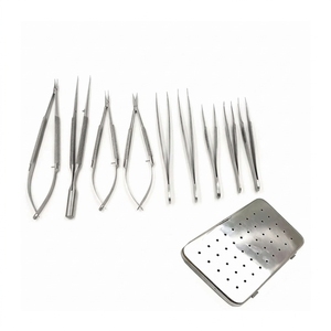 Micro Surgical Instruments Set <b>Stainless</b> <b>Steel</b> Solid 10-Piece Reusable Sterilizable ENT Surgery Tools ISO Certified 3-Year <b>Shelf</b> - Product Image 1