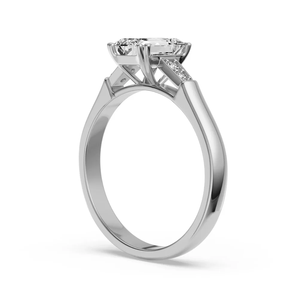 แหวนหมั้นเพชรทรงเหลี่ยมมรกต 2.50 กะรัต เพชรเลี้ยงในห้องปฏิบัติการ รับรองโดย IGI ทองคำแท้ 14K แหวนเพชรเม็ดเดี่ยวสำหรับผู้หญิง - Product Image 4