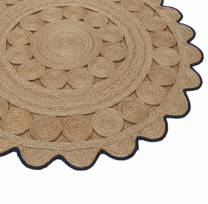 พรมปูพื้นลายถักแบบทันสมัย ดีไซน์ตัดเย็บแบบดับเบิ้ลทิกกี้ ผลิตด้วยเครื่องจักรจากเส้นใยปอกระเจา เหมาะสำหรับตกแต่งห้องนั่งเล่นขนาดใหญ่ - Product Image 2